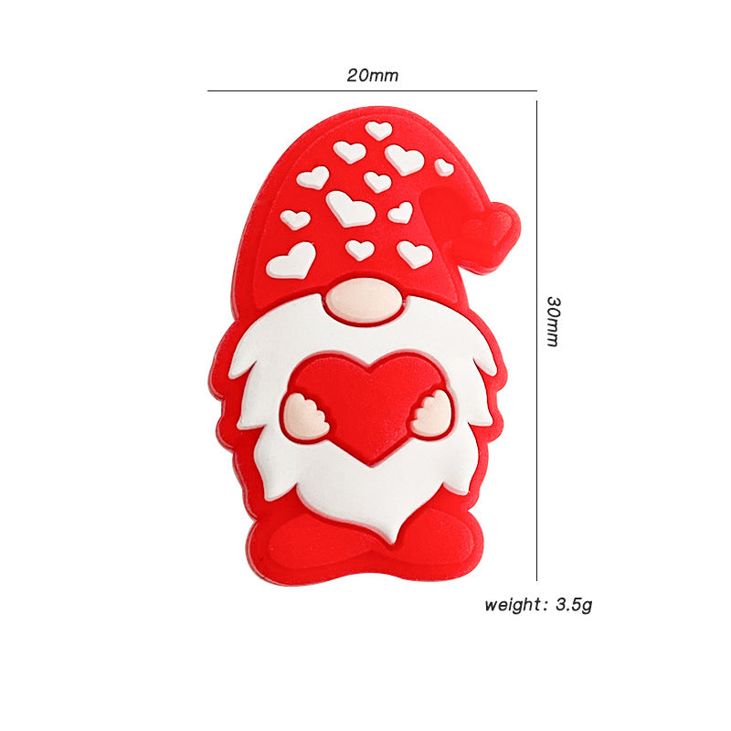 Wholesale 10pcs Silicone Creative Valentine's Day Baby DIY Anti Dropping Adhesive Beads